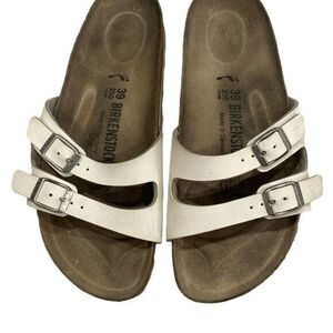 Birkenstock White Arizona Sandals Unisex Size L8 and M6